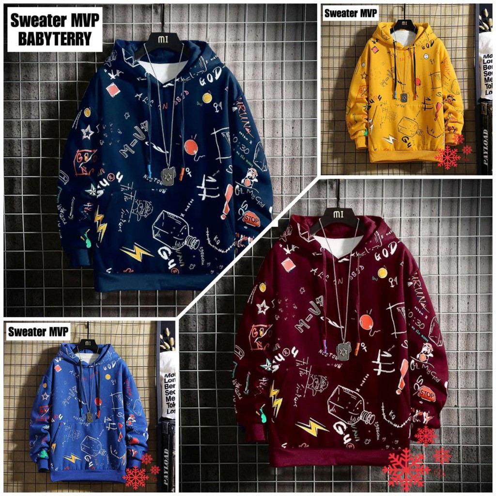 INDOBEST SWEATER HOODIE MVP / SWEATER PRIA WANITA LENGAN PANJANG OVERSIZE