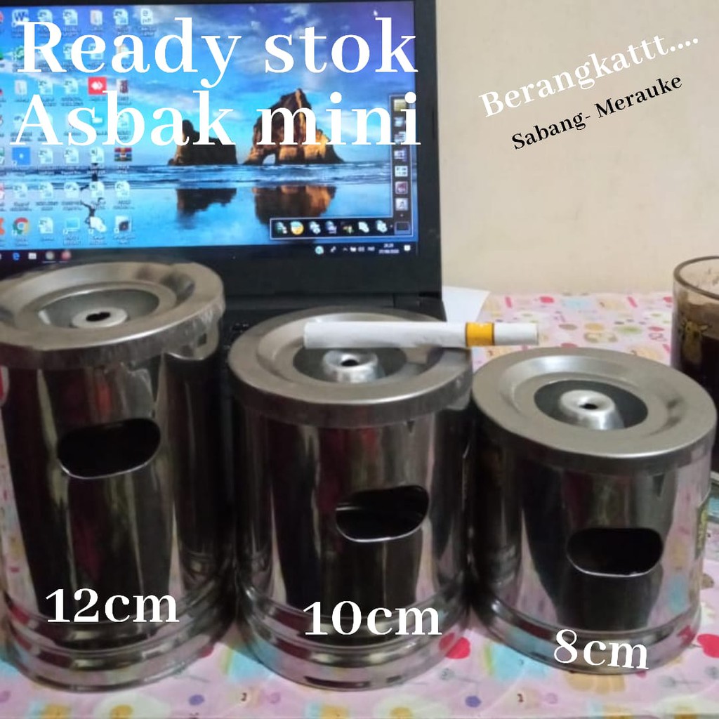 ASBAK MINI STAINLESS TONG SAMPAH ASBAK SEKAR ROKO