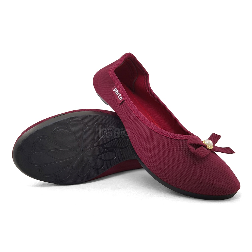 Porto Sepatu Selop Flatshoes Ballerina Kasual Formal Wanita  BA201