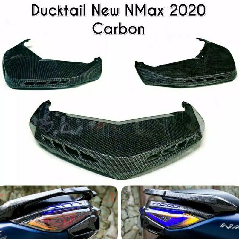 Ducktail Nmax New Daktail Nmax New Karbon Sirip Lampu Stop Nmax New Cover Topi Lampu stop Nmax New 2020-2022 Merk Nemo