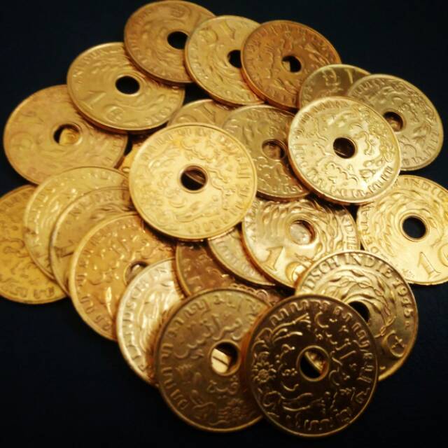 Coin kuno 1 sen bolong thn campur