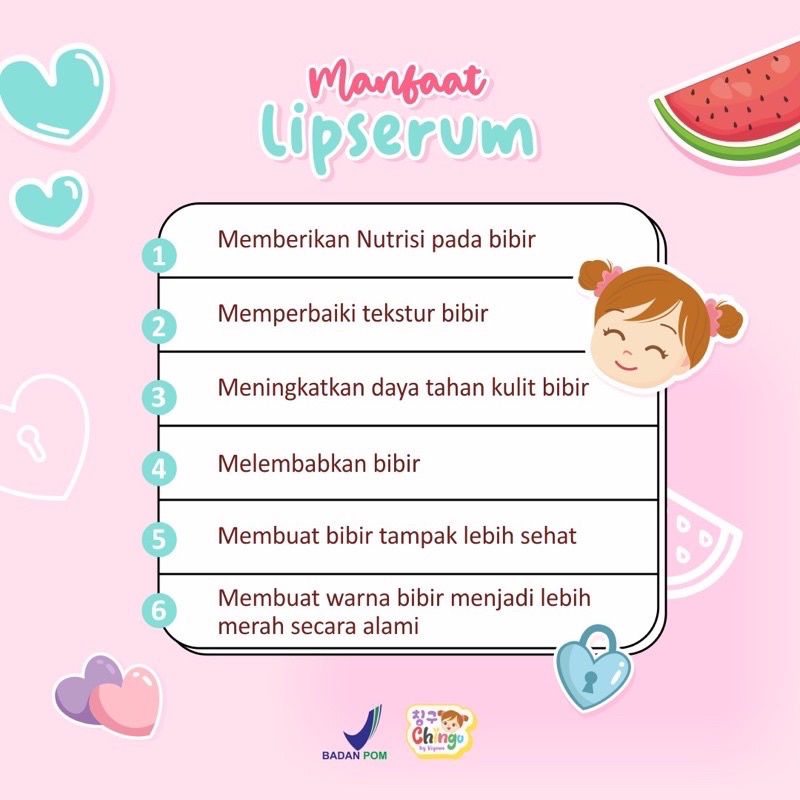 (READY STOCK) Watermelon Lip Glow Serum Chingu by Kiyowo | Lip Serum Chingu