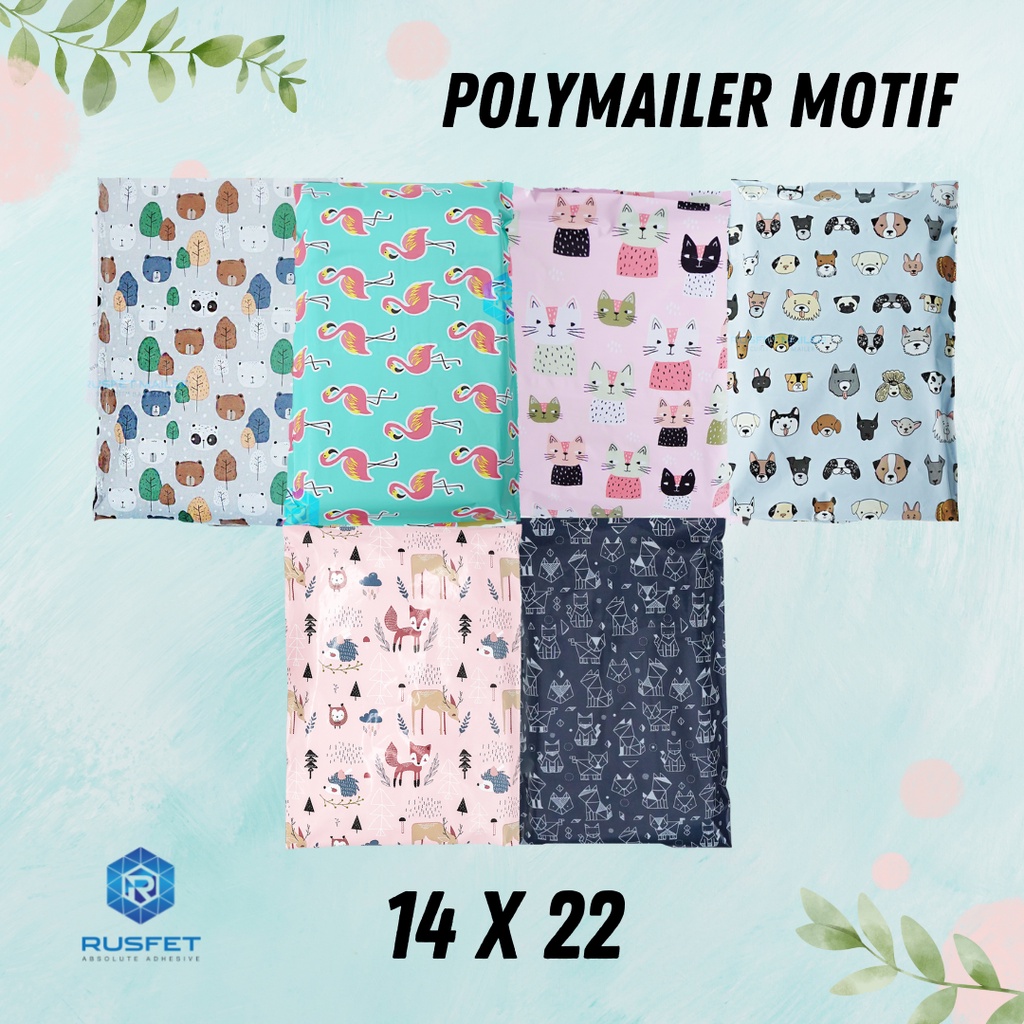 

AMPLOP PLASTIK POLYMAILER PACKING ONLINE MOTIF 14X22