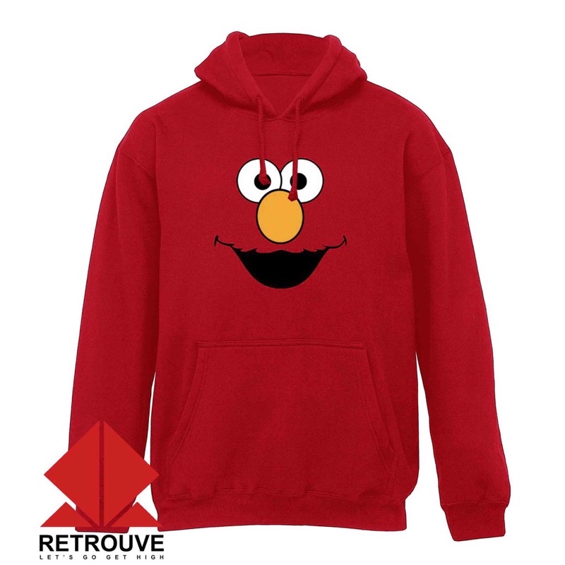 Jaket Sweater Hoodie Elmo Face