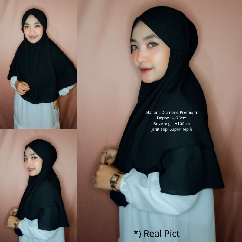 BERGO 2 LAYER PREMIUM /  KHIMAR INSTAN / BERGO TALI / HIJAB INSTAN PREMIUM / HIJAB KEKINIAN
