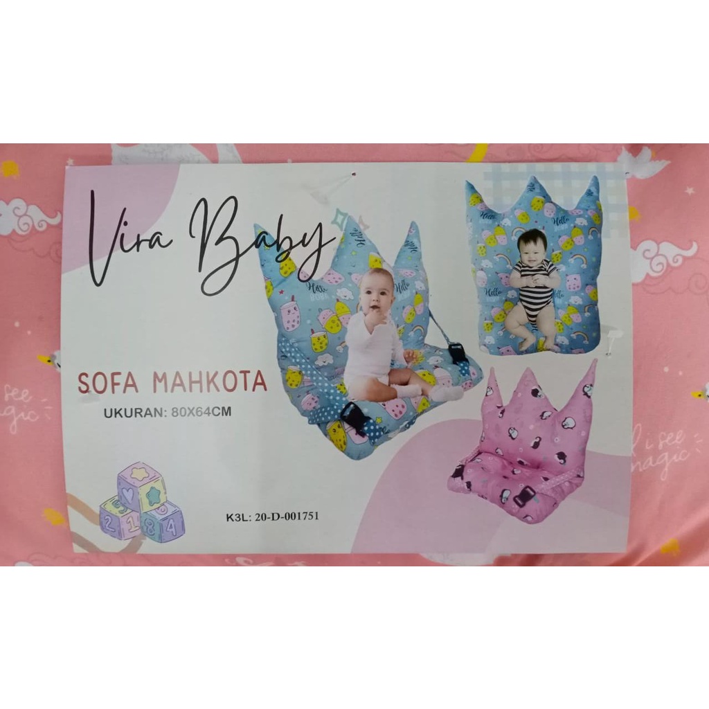 Vira Baby Sofa Mahkota Motif