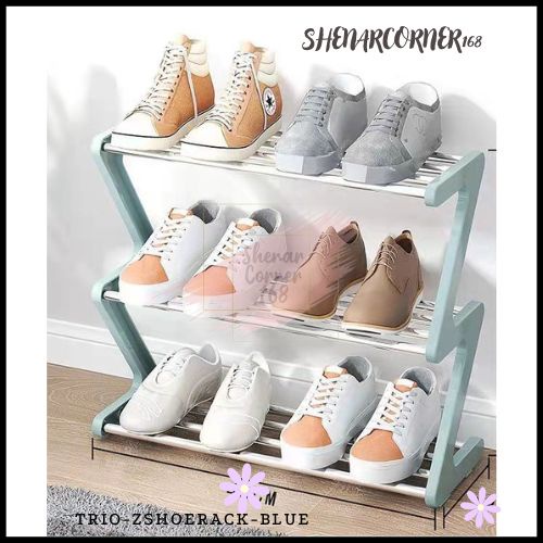 RAK SENDAL SEPATU 3 SUSUN SERBAGUNA MODEL ZIGZAG  / RAK SEPATU 3 TINGKAT / RAK SANDAL 3 SUSUN / RAK SEPATU MINIMALIS SERBAGUNA, SHENARCORNER168