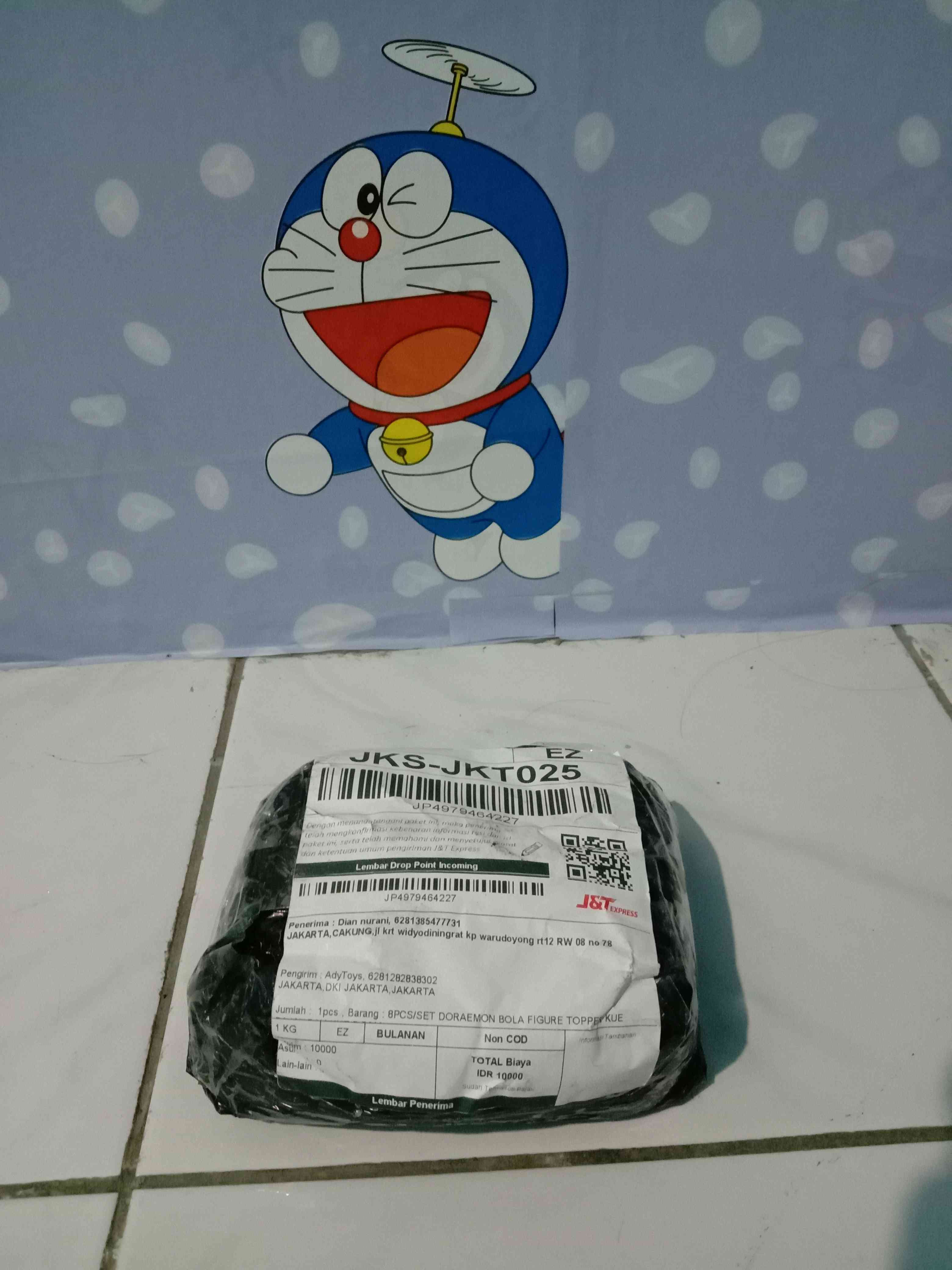 8pcs/set Doraemon Bola Figure Topper Kue Pajangan Kue 5.5cm