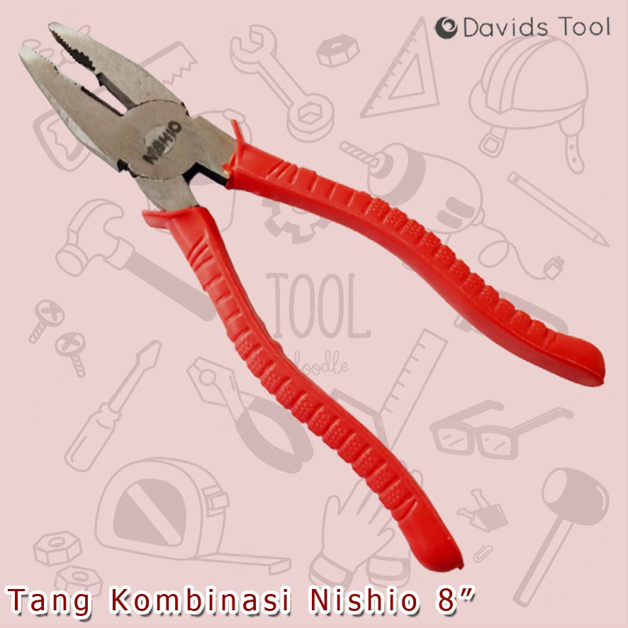 Tang Kombinasi Multifungsi Serbaguna 6 8 Inch Merah