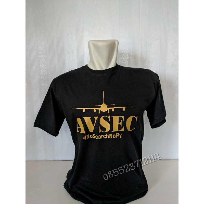 baju kaos avsec/nosearchnofly