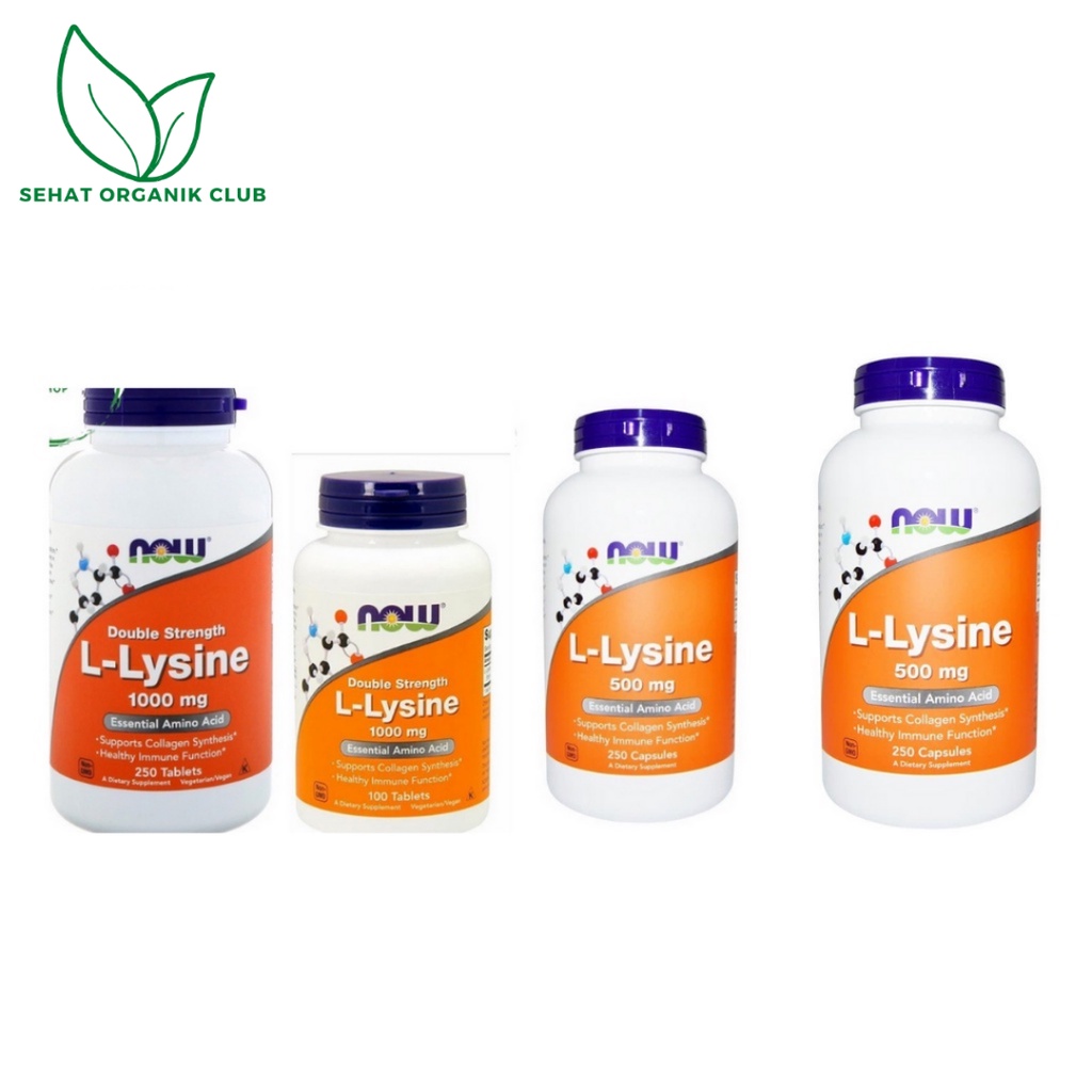 Now Foods Double Strength L-Lysine 1000 mg 250 Tablets ; L-Lysine 1000 mg 100 Tablets ; L-Lysine 500