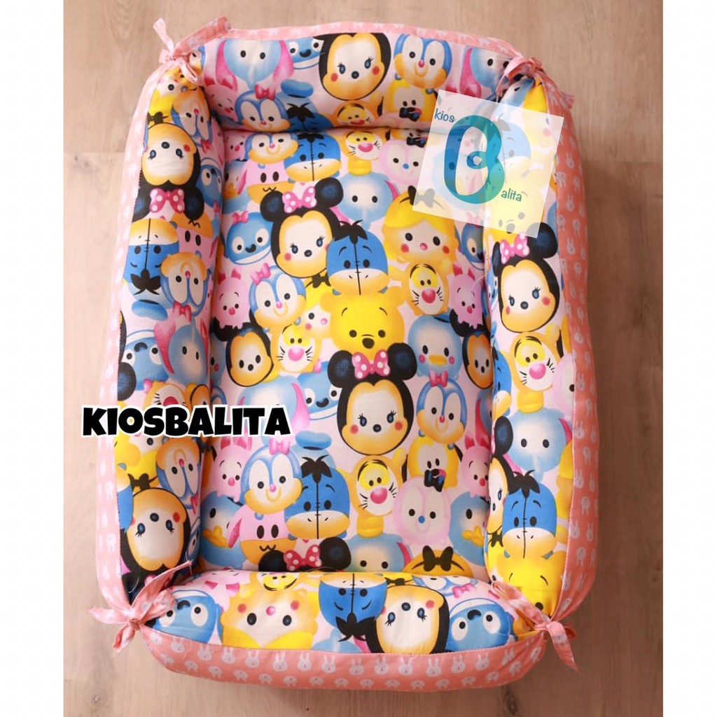 KASUR BAYI KOLAM PREMIUM / KASUR BAYI MOTIF BOLAK BALIK FREE BANTAL CROWN + 2 GULING BAYI