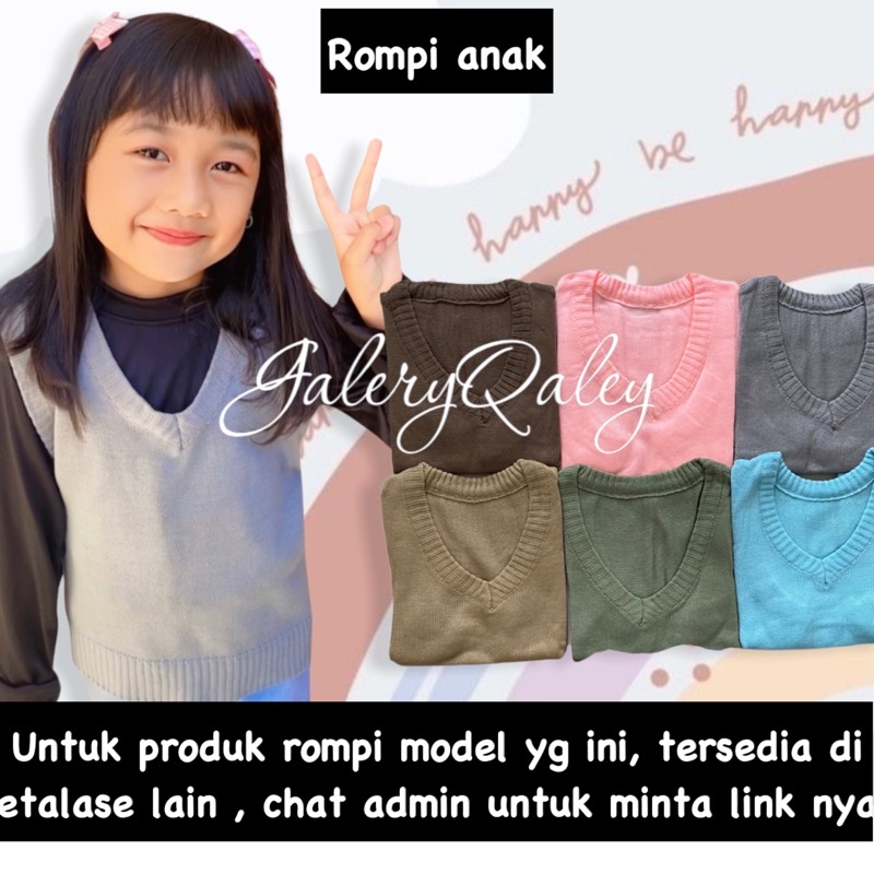 VEST RAJUT ANAK / ROMPI ANAK LUCU