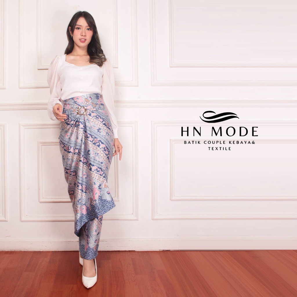 Gallery batik - Rok lilit batik motif lereng soft biru all size / Bawahan kain kebaya