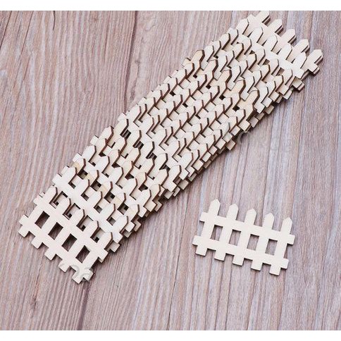 Wooden Embellishments - Fence Shape (10pcs)