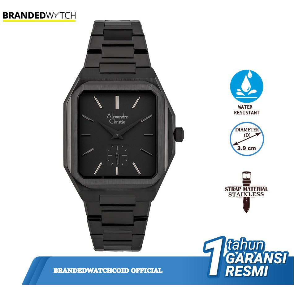 Alexandre Christie AC 8601 MSBIGGR Jam Tangan Alexander Christie Pria Original Diameter 3,9 cm
