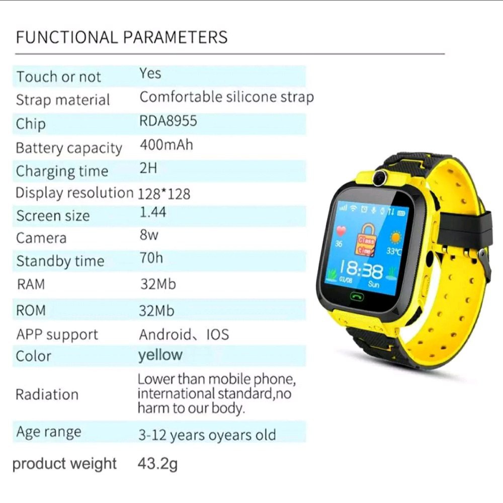 Jam Tangan Imo Anak Kamera Smart Watch Kids Imoo Bumblebee - Kuning Sale