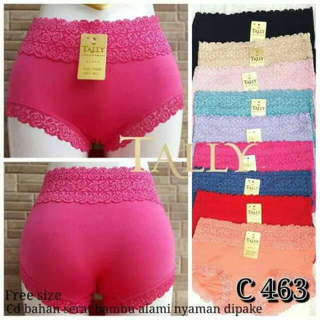 Tally 463 CD Celana Dalam Bahan Bambu Renda fit XL TALLY Cd KATUN Renda 463 Lace Panties Collection TALLY CD CELANA DALAM RENDA 463 I FIT XL | FREE SIZE | BAHAN KATUNTALLY Celana Dalam Wanita Bahan Renda Katun Bambu Fit to L - XL Anti Gatal CD 463 TALLy