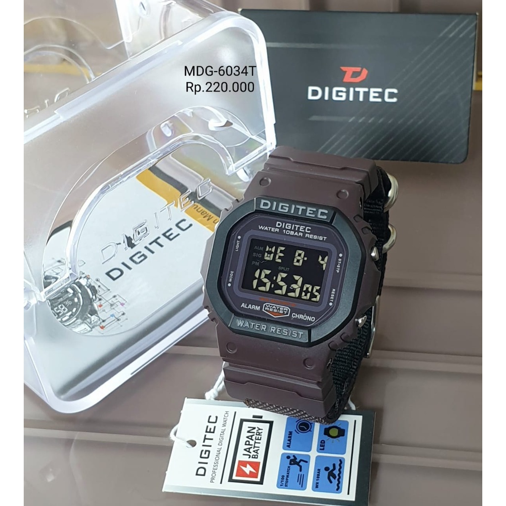 jam tangan pria digitec / Digitec digital tali kanvas waterproof D4,5cm / Jam Tangan Pria Terlaris