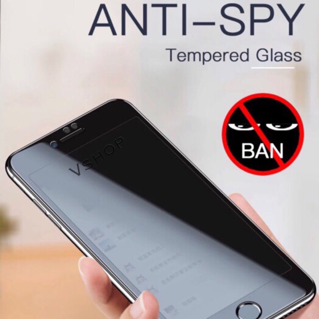 TEMPER GLASS IPHONE 7+ 7 PLUS - 8+ 8 PLUS ANTI SPY 5D FULL SCREEN COVER