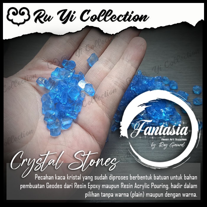 CRYSTAL STONES 450gr Batu Kristal Epoxy Geodes