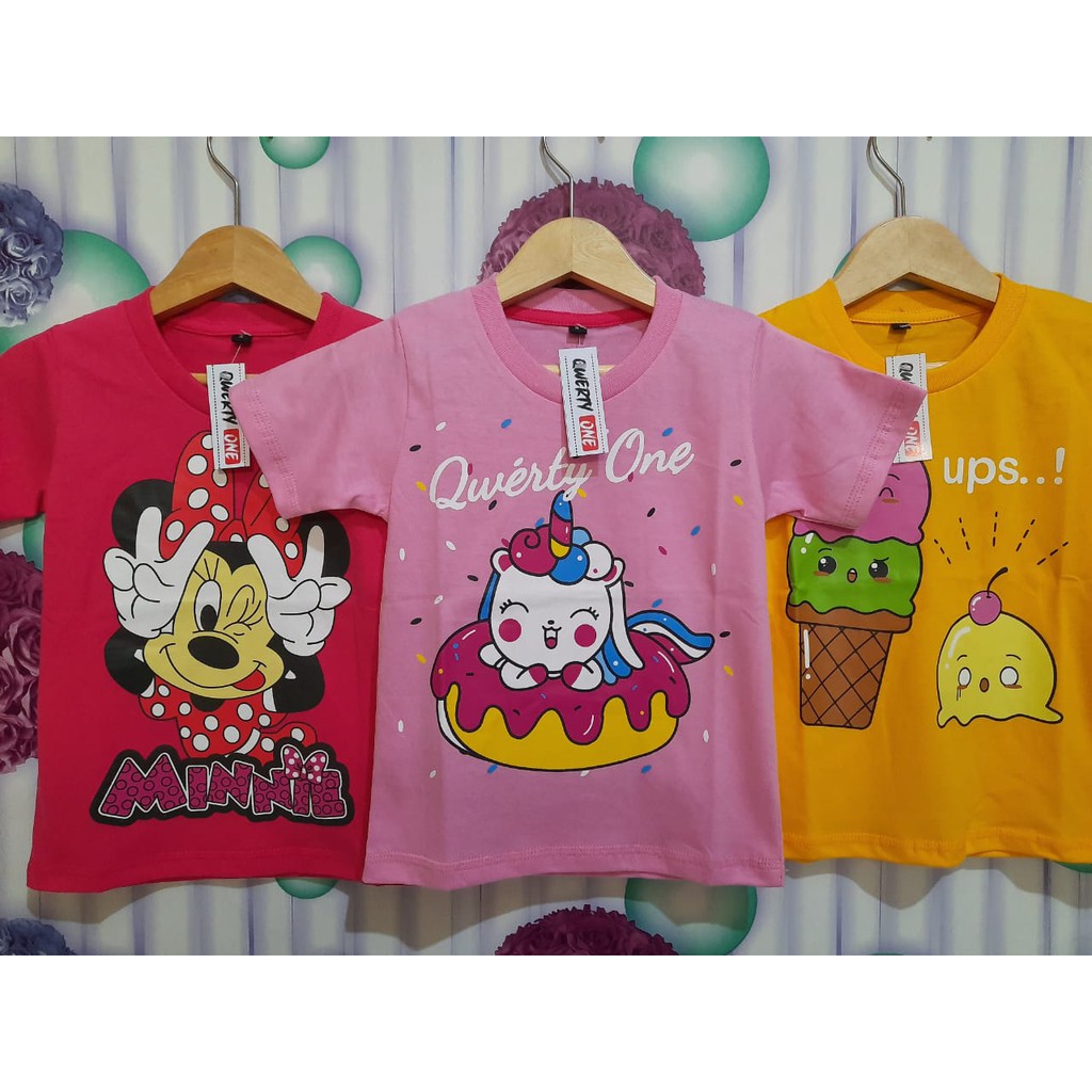 Kaos Anak Distro Karakter Motif Random