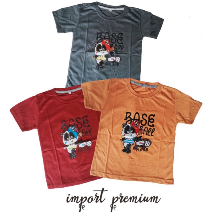 BAJU ANAK ANAK/BAJU ANAK MOTIF BASE BALL