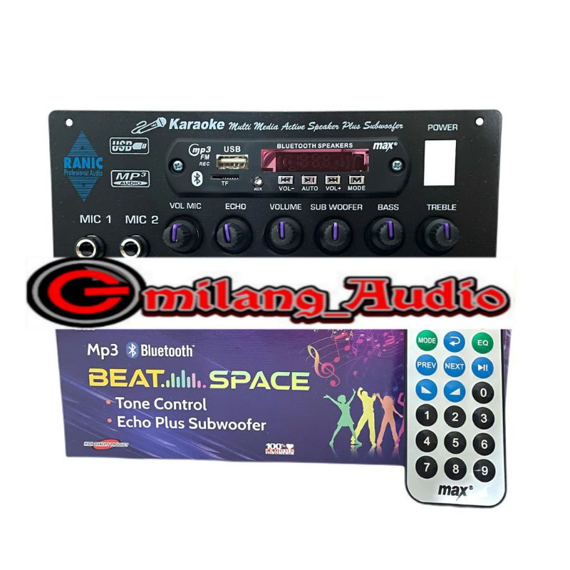 Kit tone control stereo plus MP3 bluetooth+subwoofer