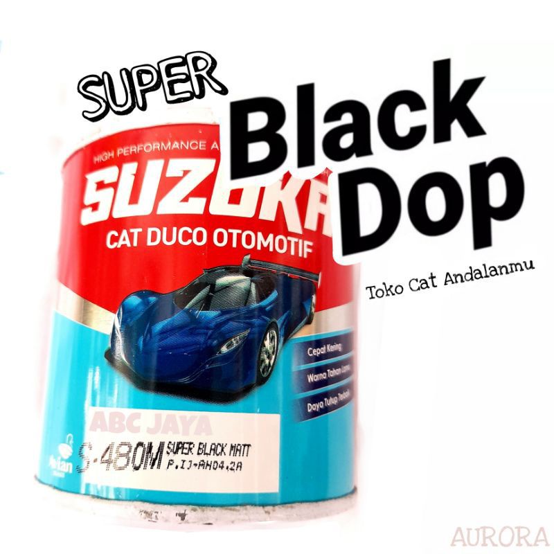Cat Suzuka S-480M Suepr Black Matt 200gr Black Flat Hitam Dof Black Dof Doff Dop Mattle Murah Solid