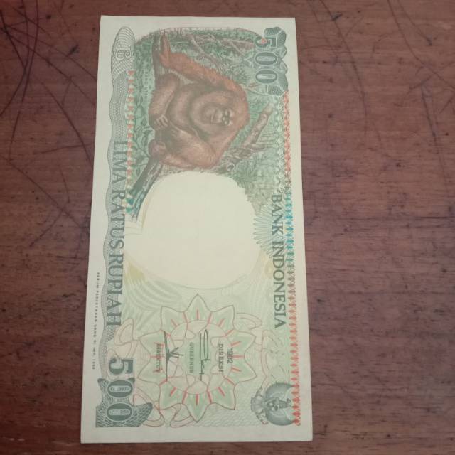 Koleksi antikan uang indonesia 500 rupiah otan