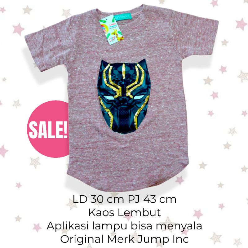 Obral Baju Anak Branded - Kaos Merah Misty Lampu Bisa Menyala Merk Jump Inc