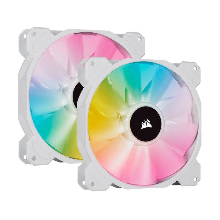 CORSAIR iCUE SP140 RGB ELITE PWM Fan -Dual Fan Kit with Lighting Node - Putih