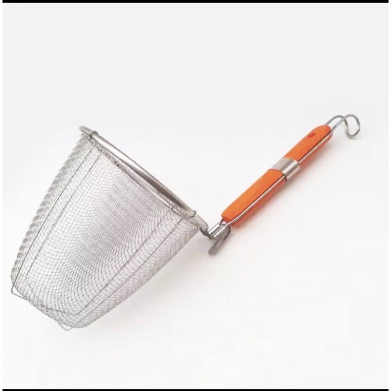 Saringan Mie Kocok Stainless gagang kayu / saringan mie ayam bakmie ramen marugame / saringan mie ay
