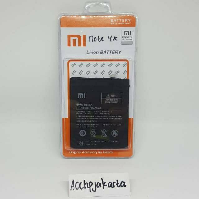 Baterai XiaoMi Redmi Note 4x Snapdragon BN 43 Original Battery Batrai Batre BM43 Xiao Mi Ori