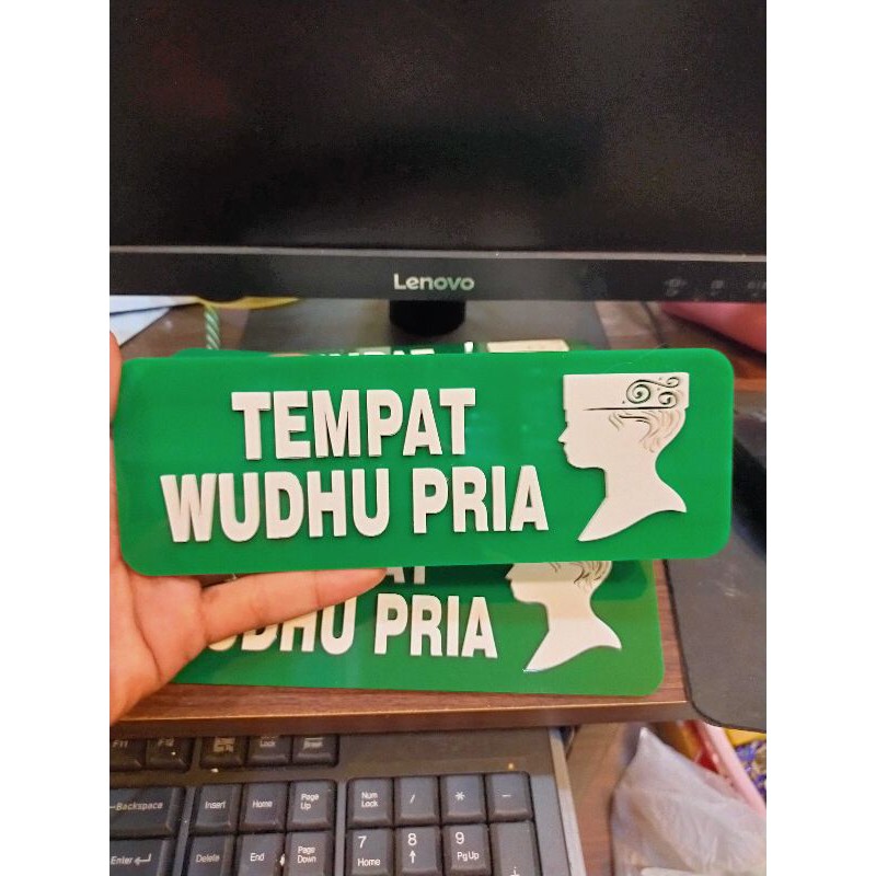 Jual Papan Signboard Tempat Wudhu Pria Timbul Shopee Indonesia 1243