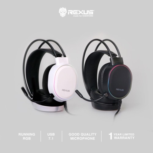 Headset Rexus HX9 Thundervox RGB Gaming Headset -White | ITECHBALI