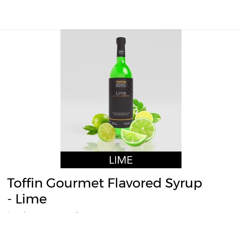 

Toffin Lime Syrup 750ml || Lime Sirup Minuman Cafe 750ml