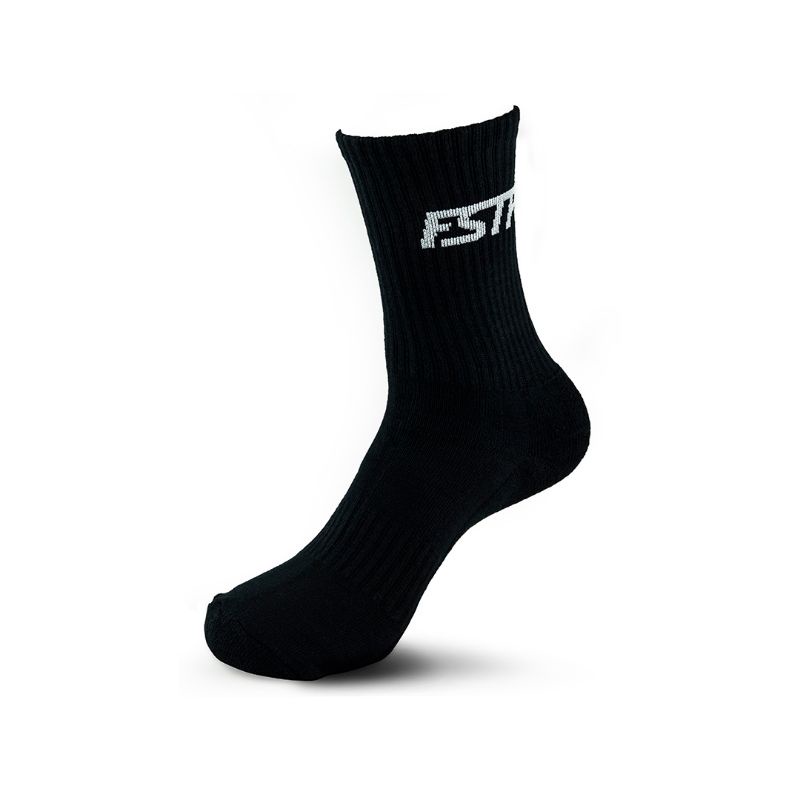 Kaos Kaki Fashion Hitam Putih Footstep Footwear - Bold Black
