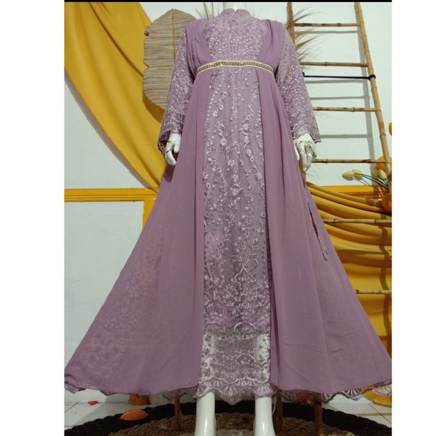 GAMIS BROKAT MERCY MUTIARA AISYAH MARSHA CERUTY FULL BRUKAT BEST SELLER MODIS KONDANGAN BRIDESMAID