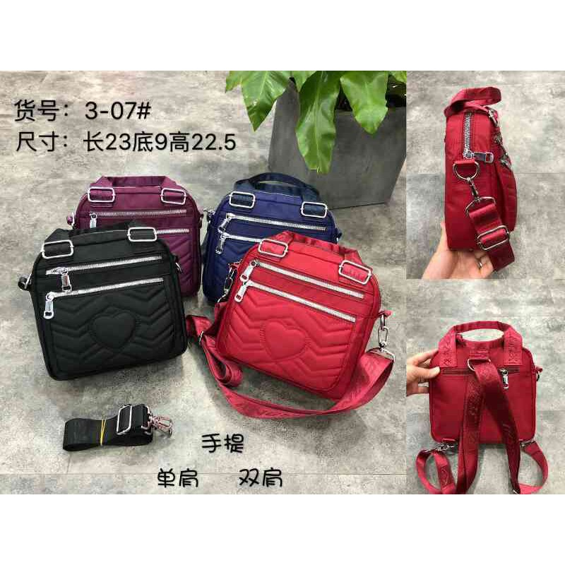 Tas Wanita Import Jinjing Selempang Ransel CHIBAO CB307 307 Bordir Hati Bahan Parasut Kualitas Super