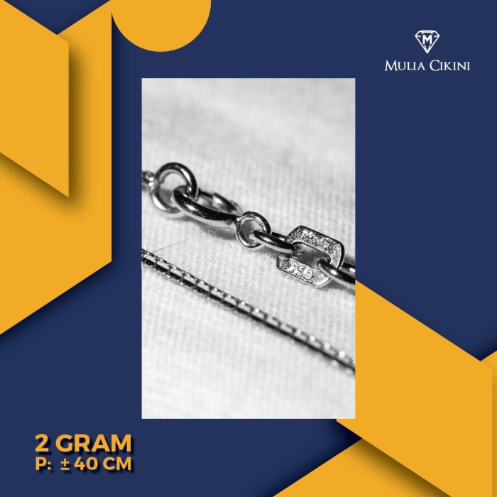 Kalung Emas Putih UBS Italy Santa 75% 2 gram
