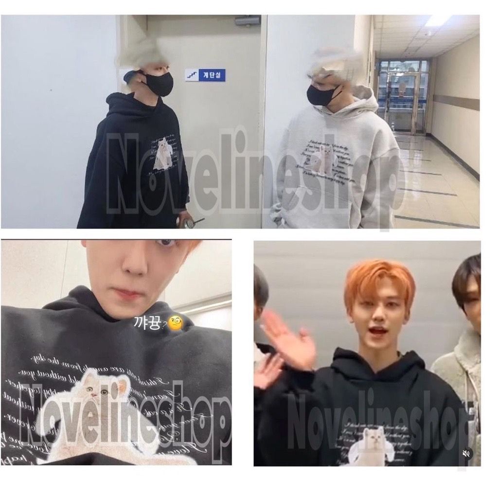 [COD] HOODIE SWEATER NCT JAEMIN JENO ZENO ITZAVIBE CAT ANGEL KUCING PREMIUM FLEECE M - XXL KOREAN KP