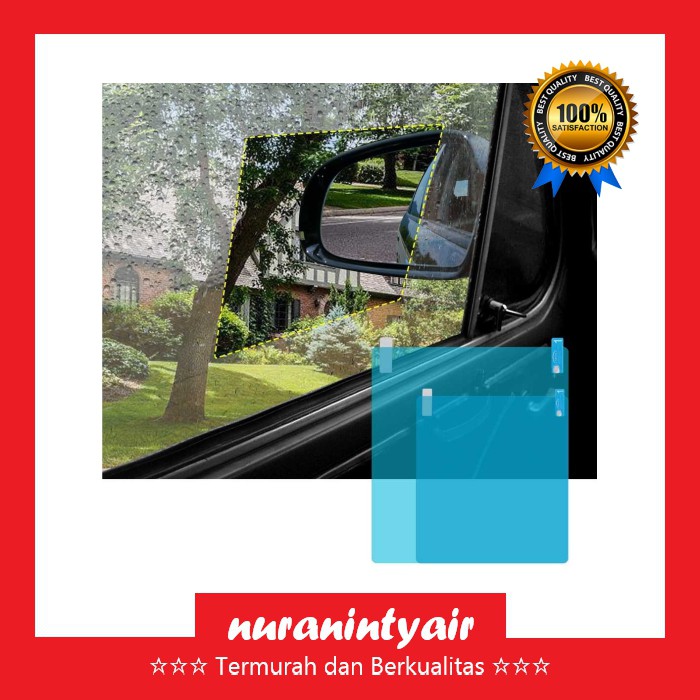 Stiker Anti Embun Kaca Mobil / Motor - Anti Fog Spion Mobil / Motor