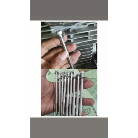 BAUT BLOK KOP TIGER MP GL CB GL100 STAINLIS + RING