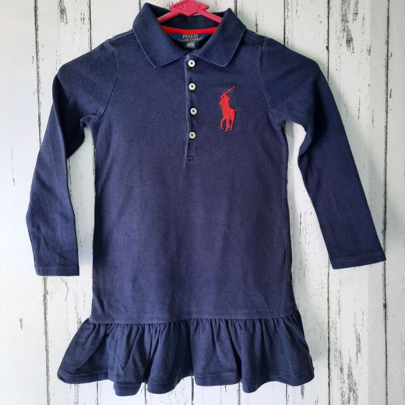 2-3 Tahun Preloved Dress Polo Ralph Lauren Original Warna Navy