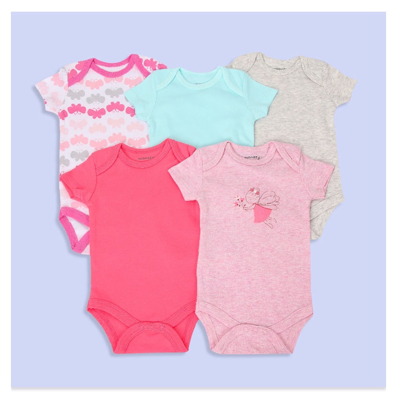 Jumper Pendek 5 in 1 Bayi Newborn Perempuan Laki Laki / Jamsuit Romper Baju Bayi Baru Lahir Impor