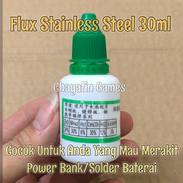 Flux / Siongka Cair Untuk Solder Bahan Stainless Steel isi 30ml