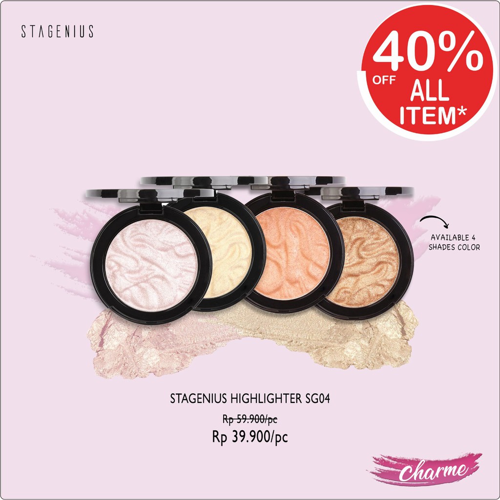 (READY &amp; ORI) STAGENIUS 4 Colors Highlighter Palette SG04 4 warna