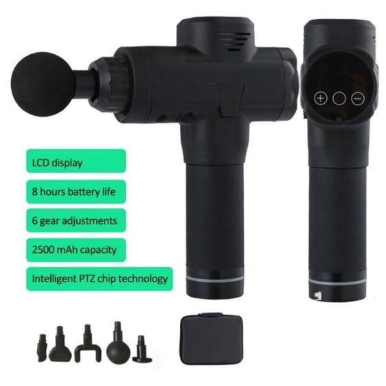 Murah Alat Pijat Elektrik Massage Gun Vibra Pijat Therapy Otot 5 Head