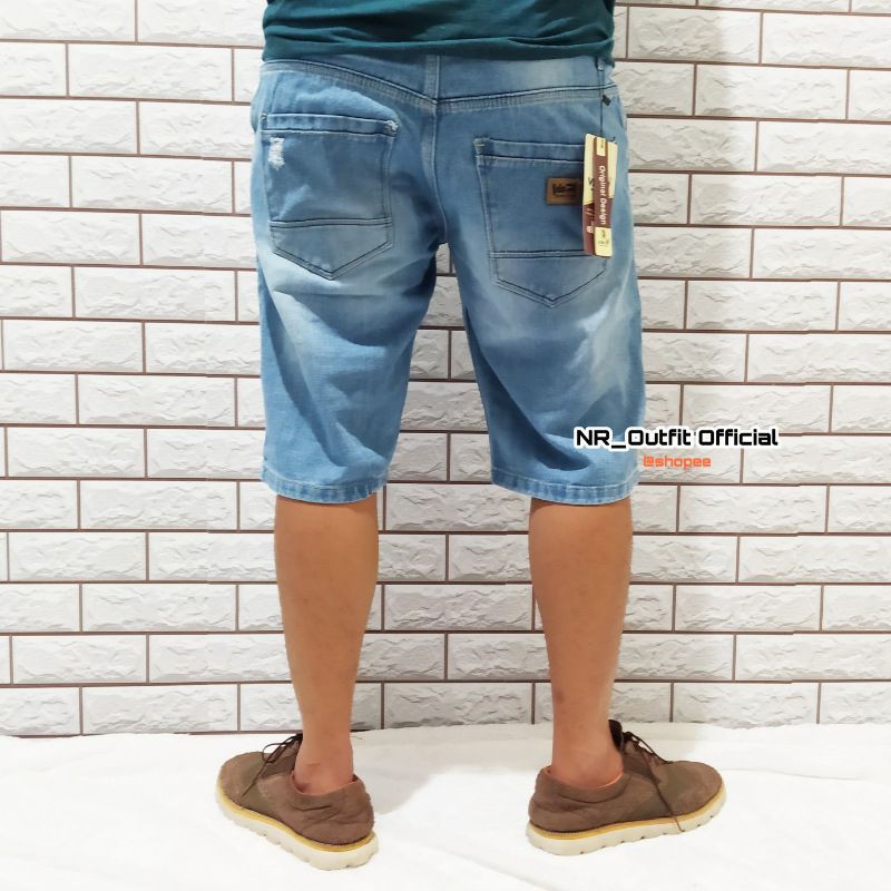 Celana Ripped Jeans Sobek Pendek Pria High Quality Distro Cowok 27-38